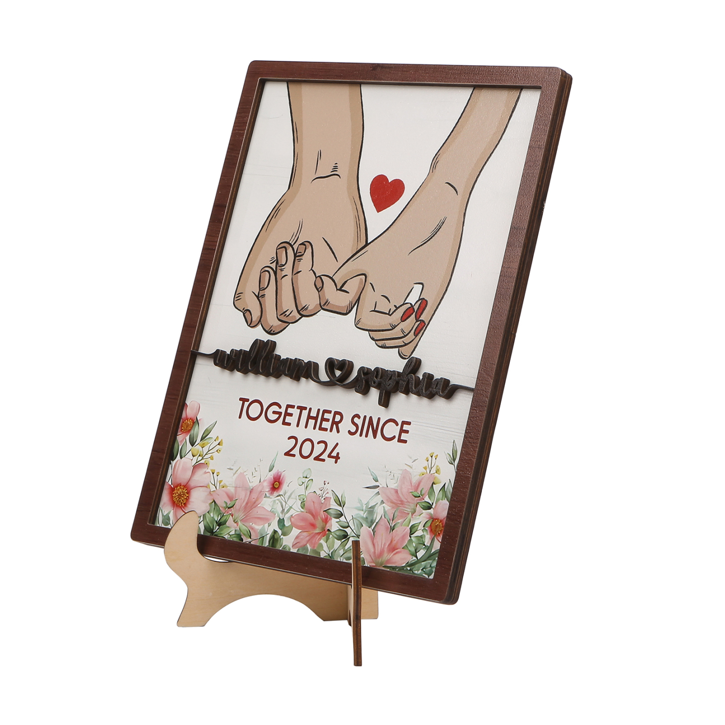 Together Since Personalised Pinky Promise Plaque with 2 Names & Custom Year A Symbol of Lasting Love-Jessemade AU
