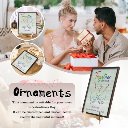 Together Since Personalised Wooden Plaque with 2 Names 1 Date & Heartfelt Text  A Unique Keepsake for Couples-Jessemade AU