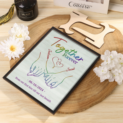 Together Since Personalised Wooden Plaque with 2 Names 1 Date & Heartfelt Text  A Unique Keepsake for Couples-Jessemade AU