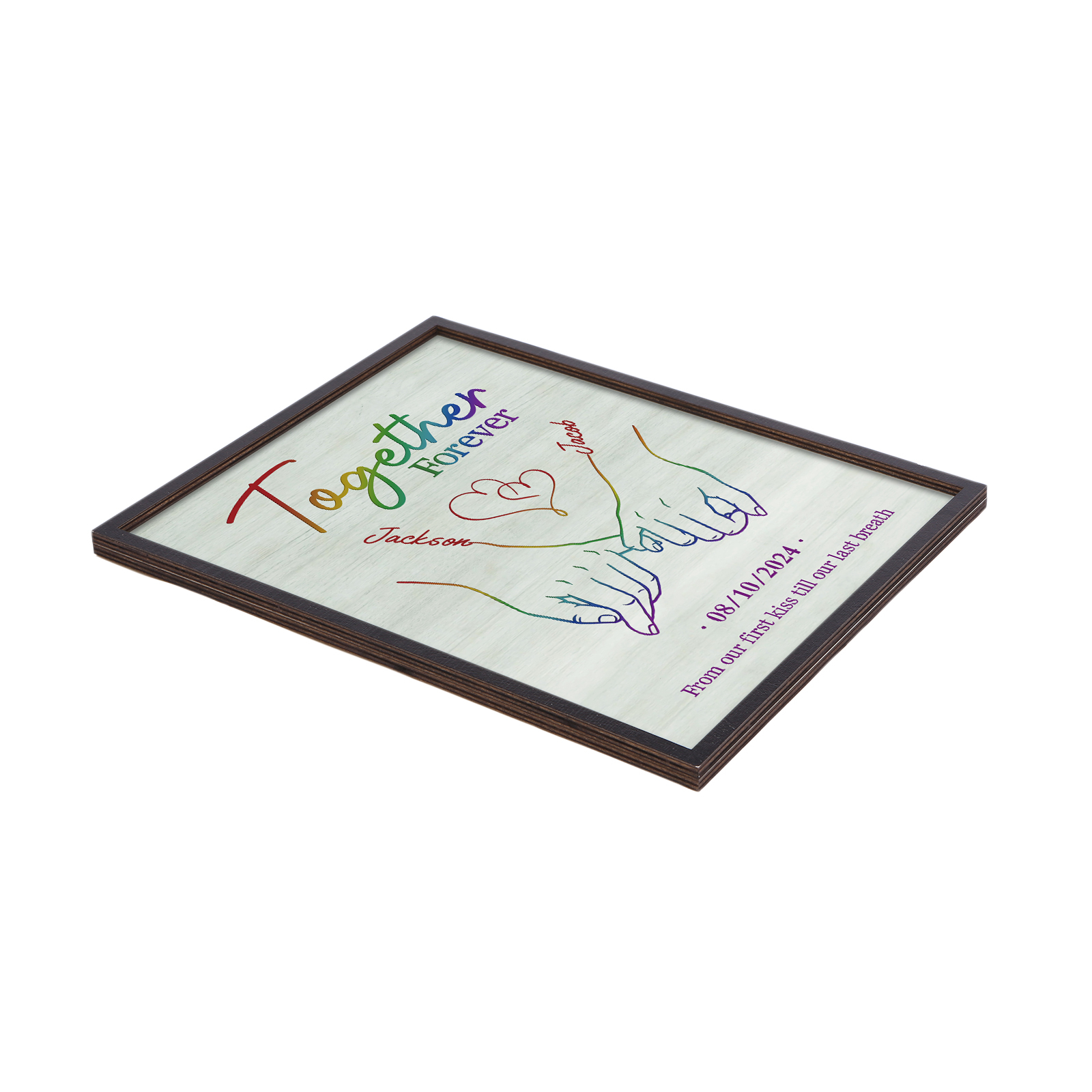 Together Since Personalised Wooden Plaque with 2 Names 1 Date & Heartfelt Text  A Unique Keepsake for Couples-Jessemade AU