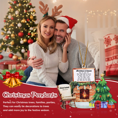 Christmas in Heaven Personalized Memorial Christmas Ornament Commemorate Loved Ones with Custom Name and Year-Jessemade AU