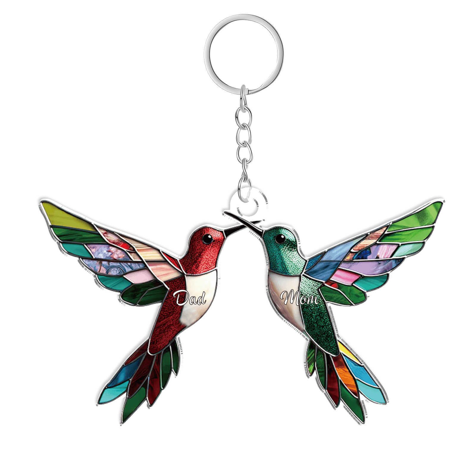 Personalised Hummingbird Family Christmas Ornament Custom 2 Names Gift-Jessemade AU