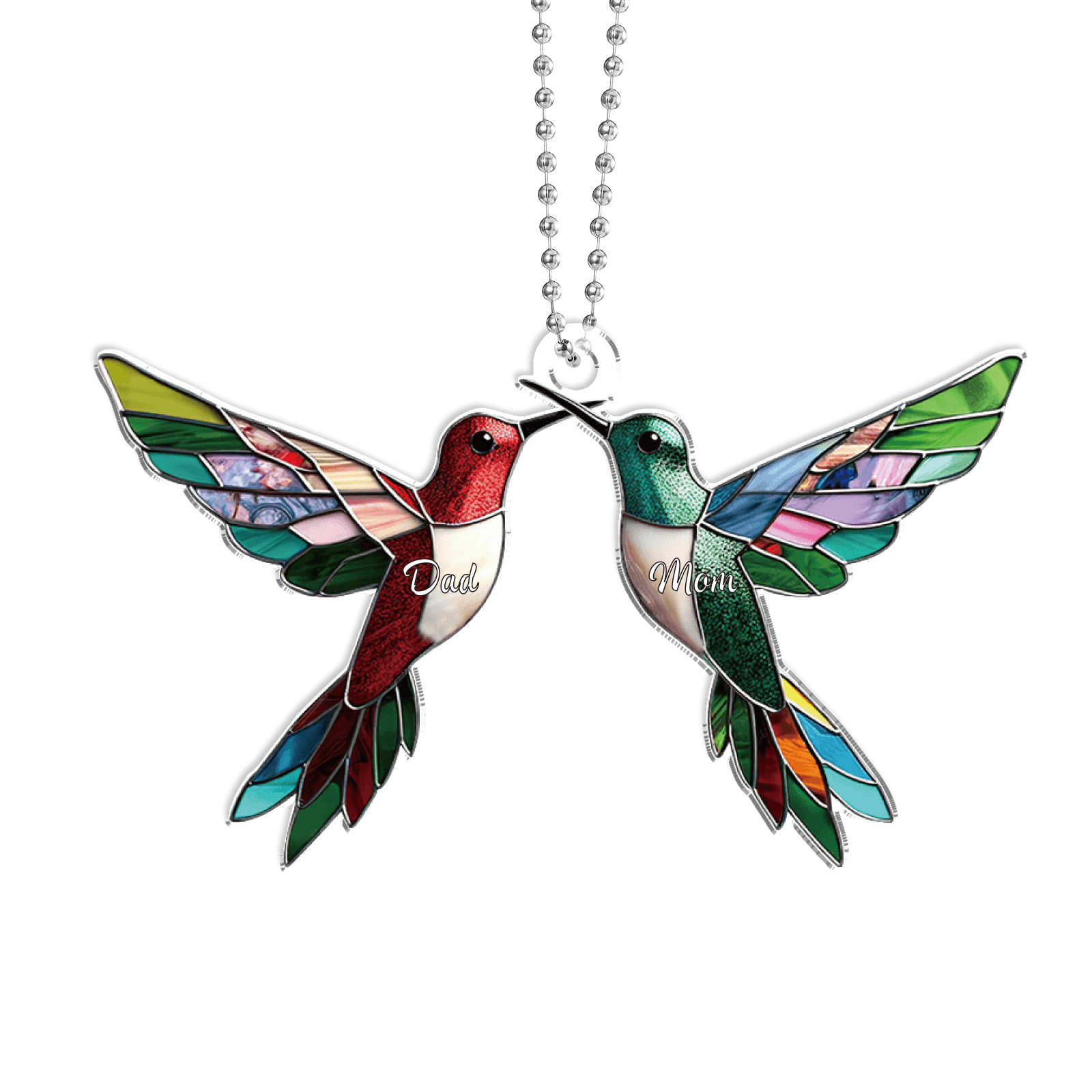 Personalised Hummingbird Family Christmas Ornament Custom 2 Names Gift-Jessemade AU