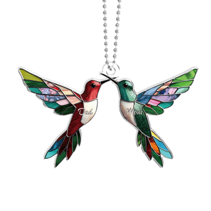 Personalised Hummingbird Family Christmas Ornament Custom 2 Names Gift-Jessemade AU