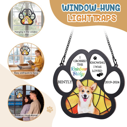 Personalised Pet Memorial Window Hanging Light Catcher A Lasting Tribute to Cherished Pets