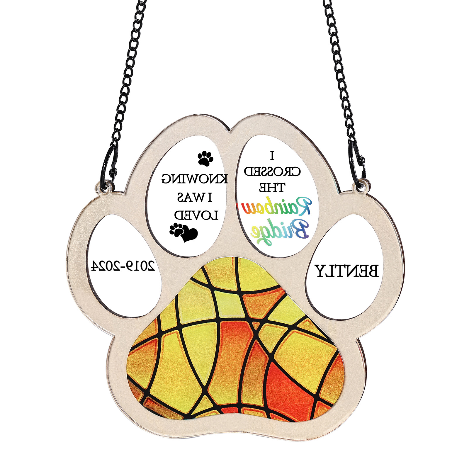 Personalised Pet Memorial Window Hanging Light Catcher A Lasting Tribute to Cherished Pets