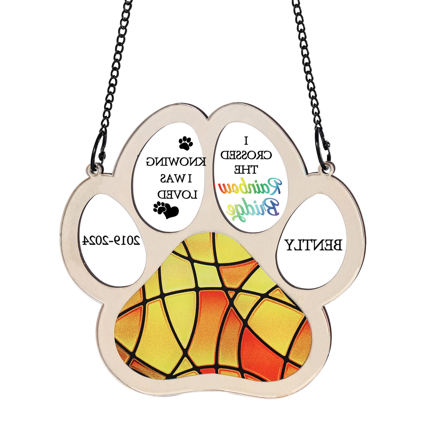 Personalised Pet Memorial Window Hanging Light Catcher A Lasting Tribute to Cherished Pets