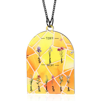 First Mom Now Grandma Family Personalised Window Hanging Suncatcher Gift For Mom Grandma