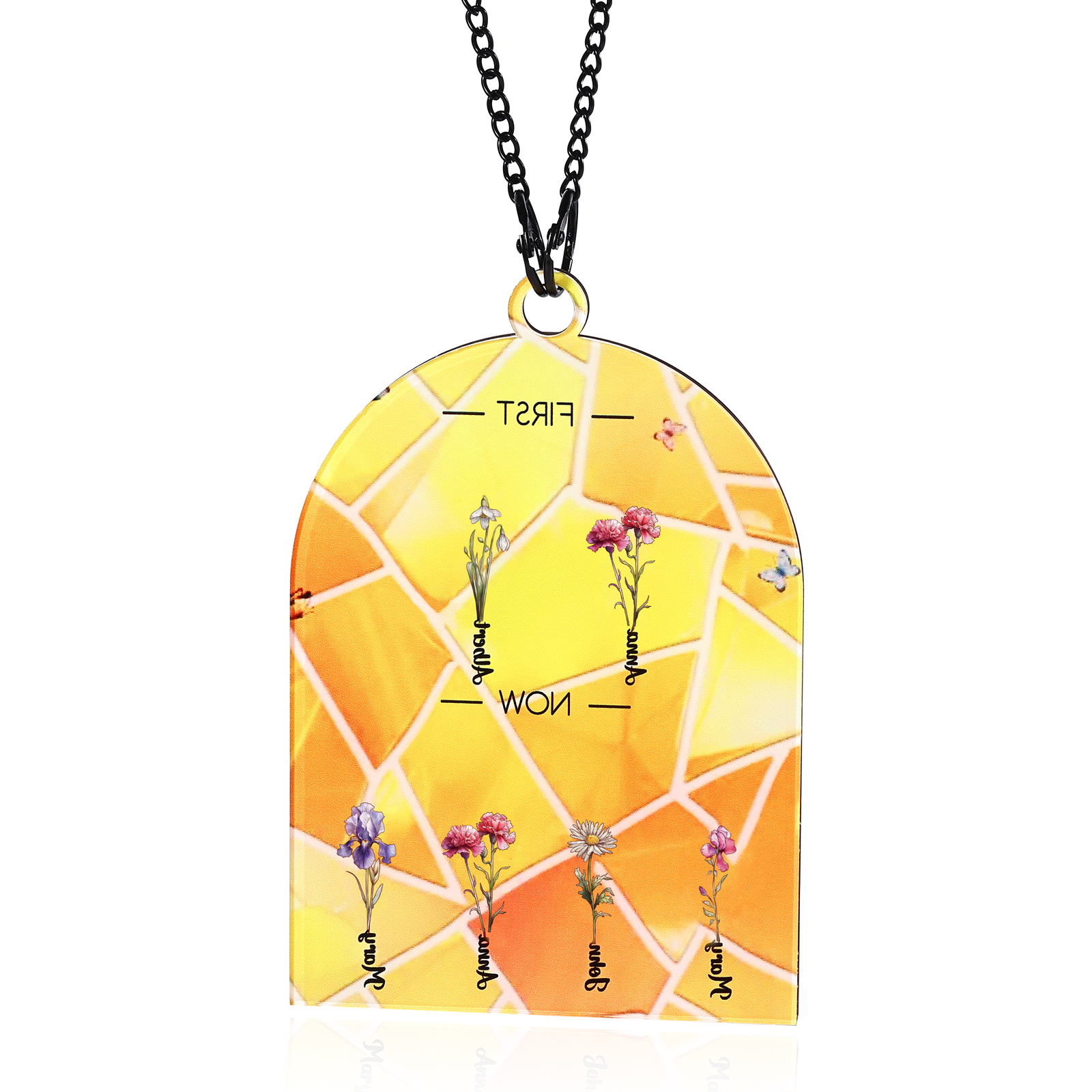 First Mom Now Grandma Family Personalised Window Hanging Suncatcher Gift For Mom Grandma