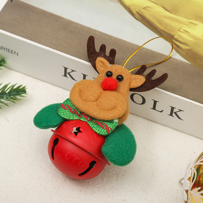 Christmas Ornament Bells Tree Decoration Ornaments for Kids Festive Santa Reindeer