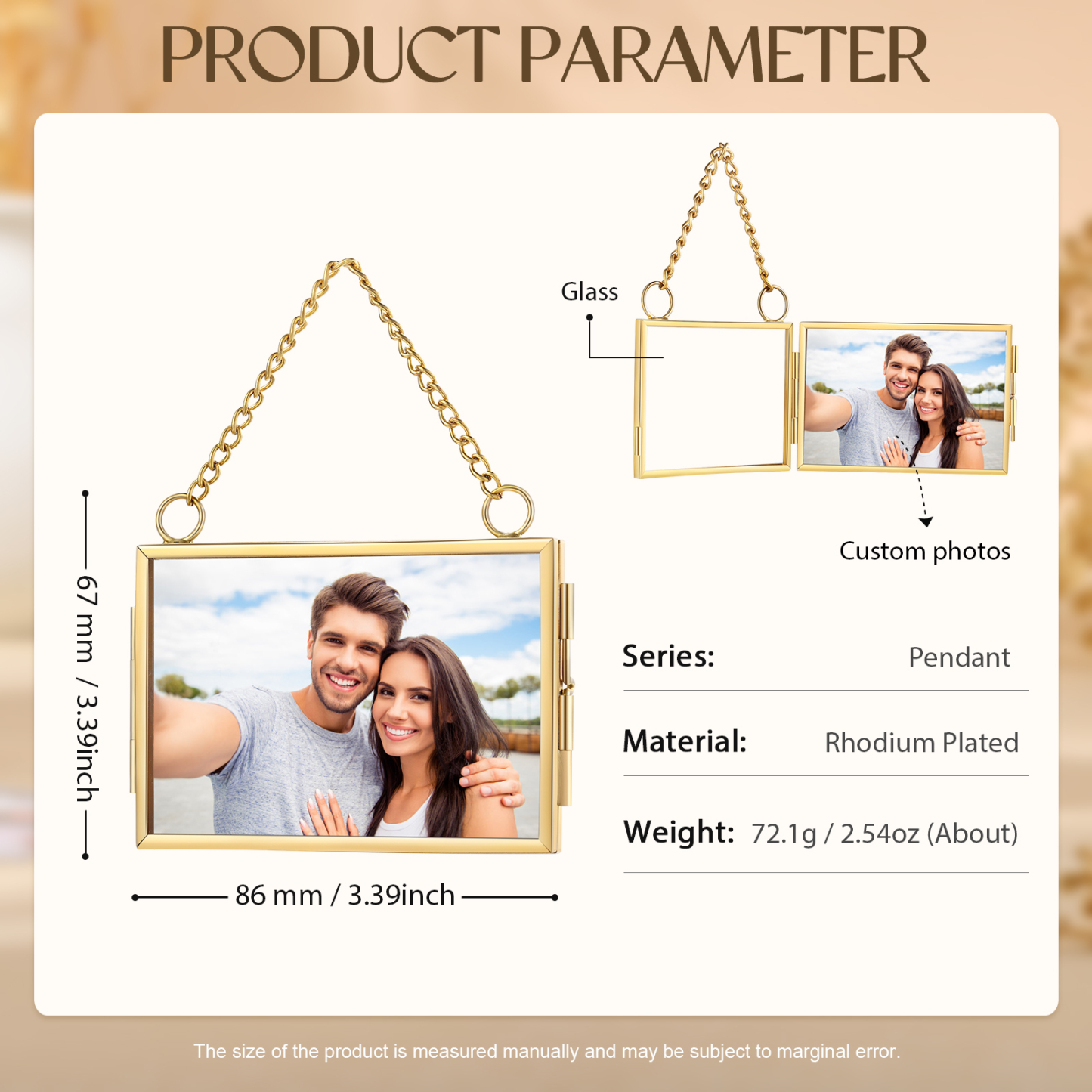 Personalised Mini Photo Ornament Custom Keepsake for Family Lovers and Home Gifts Christmas Stocking Stuffer