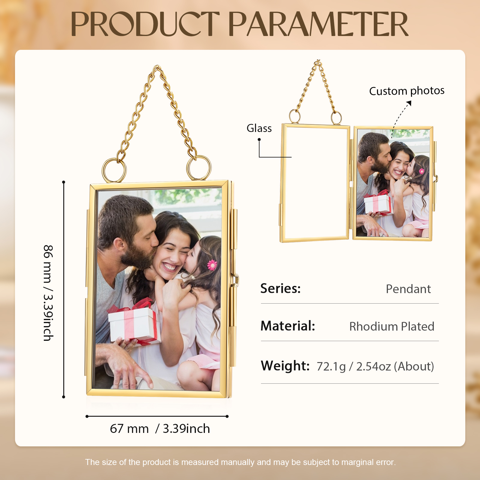 Personalised Mini Photo Ornament Custom Keepsake for Family Lovers and Home Gifts Christmas Stocking Stuffer