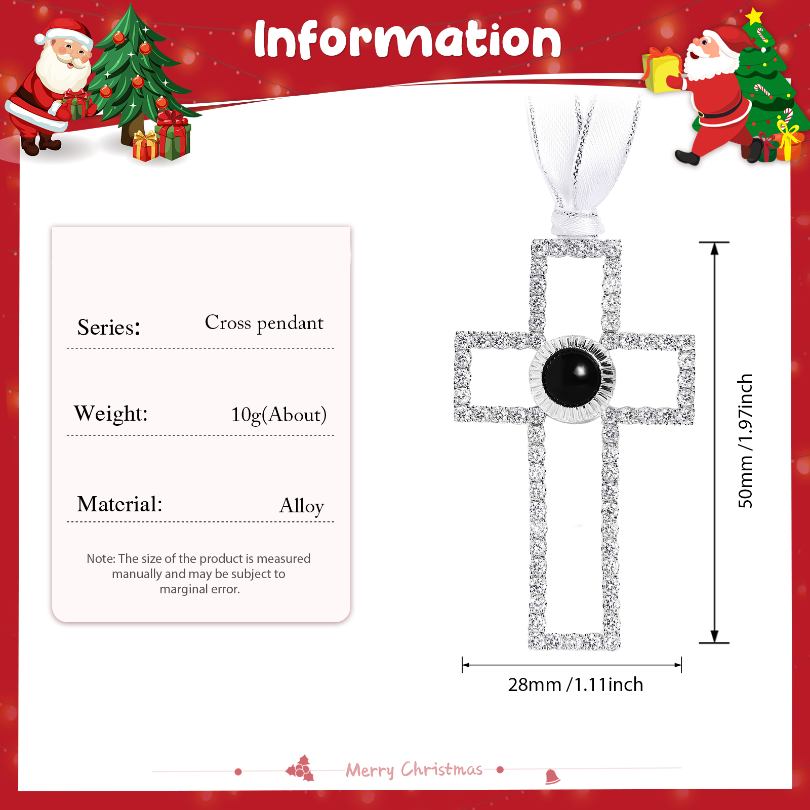 Personalised Christmas Tree Ornament with Photo Projection Custom Cross Ornament Christmas Gift