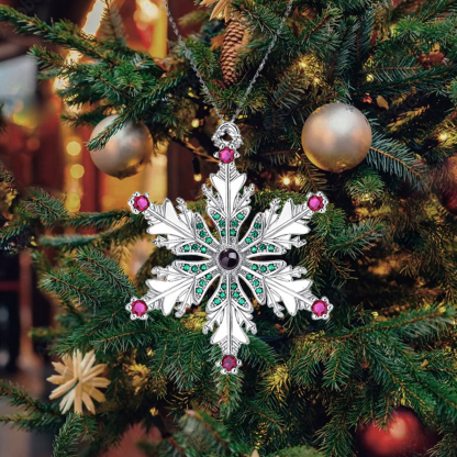 Personalised Christmas Tree Ornaments with Photo Projection Hanging Snowflake Gifts For Family/Friends