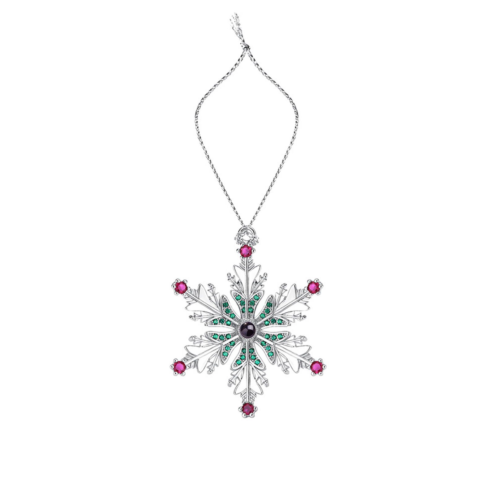 Personalised Christmas Tree Ornaments with Photo Projection Hanging Snowflake Gifts For Family/Friends