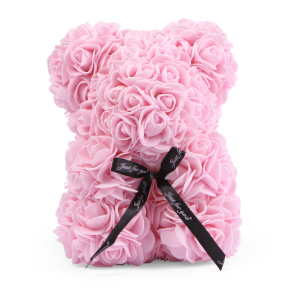 Rose Teddy Bear Artificial Flowers Rose Bear Teddy Decor Gift for Valentines Day Gift for Couple