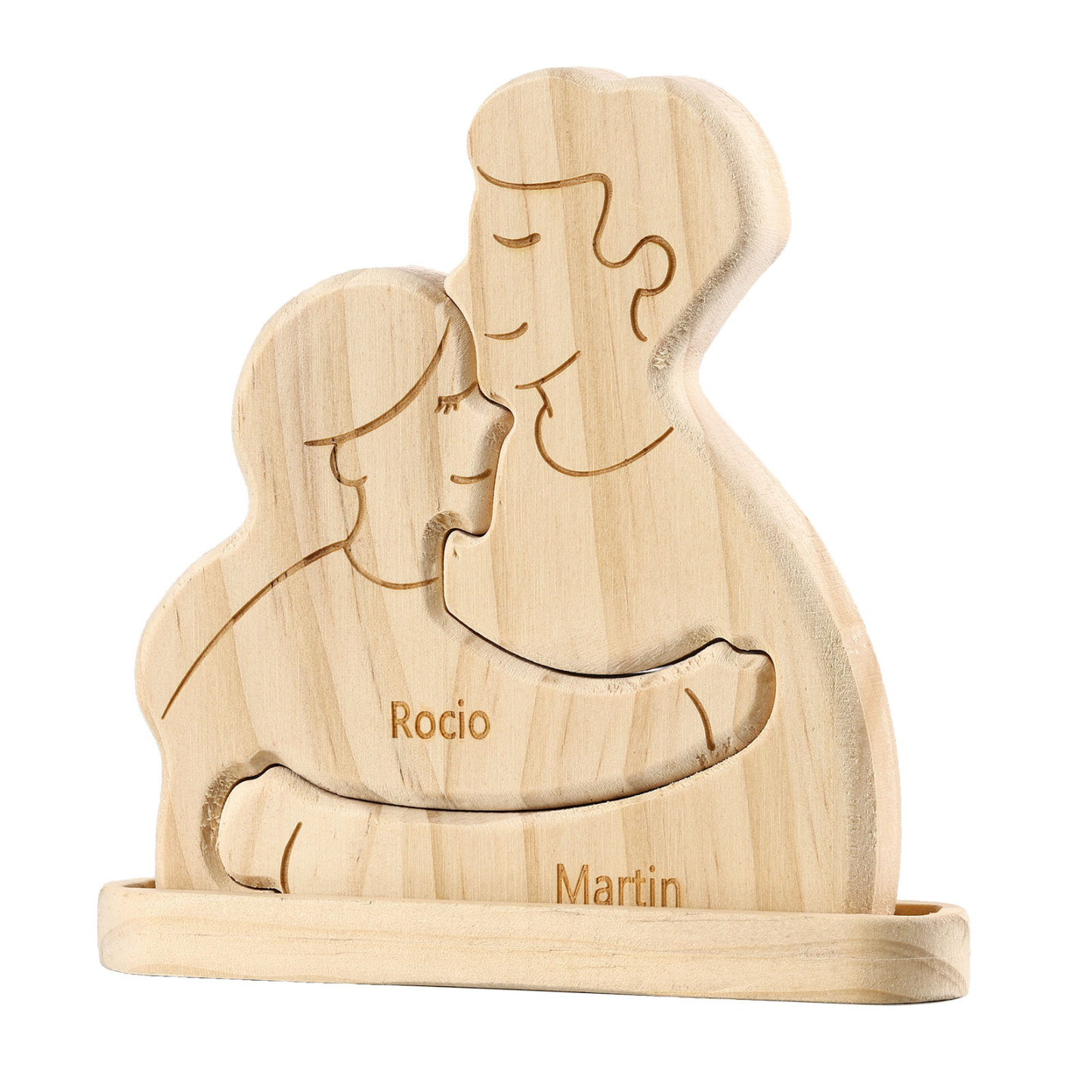 Personalised Puzzles with 2–5 Names Custom Family Wooden Puzzle Gift for Couple