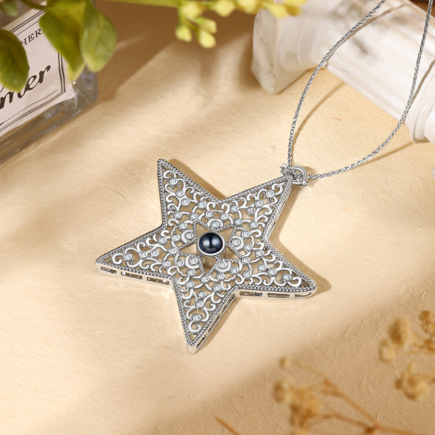 Personalised Star Photo Projection Ornament Unique Custom 1 Photo Gift for Your Lover