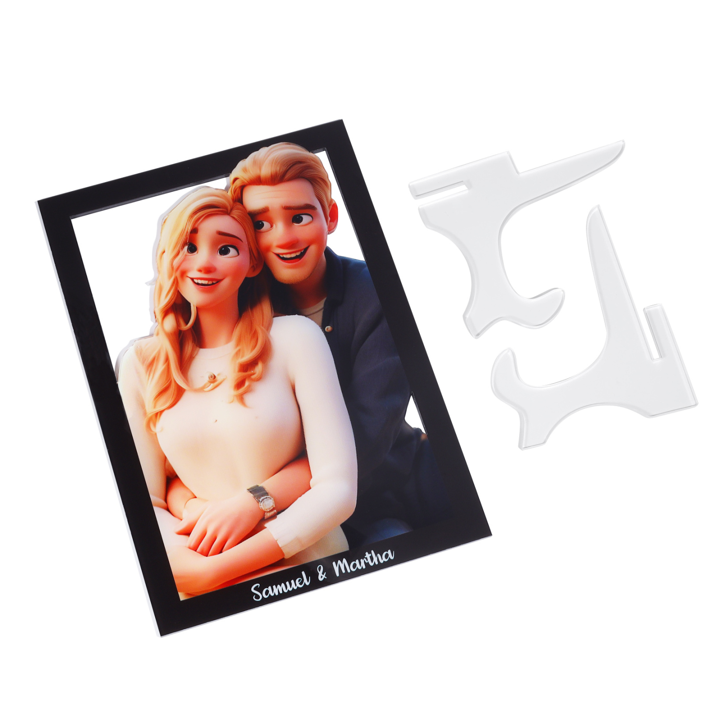 Personalised Cartoon Acrylic Plaque Heartfelt Valentines Day Gift for Couples