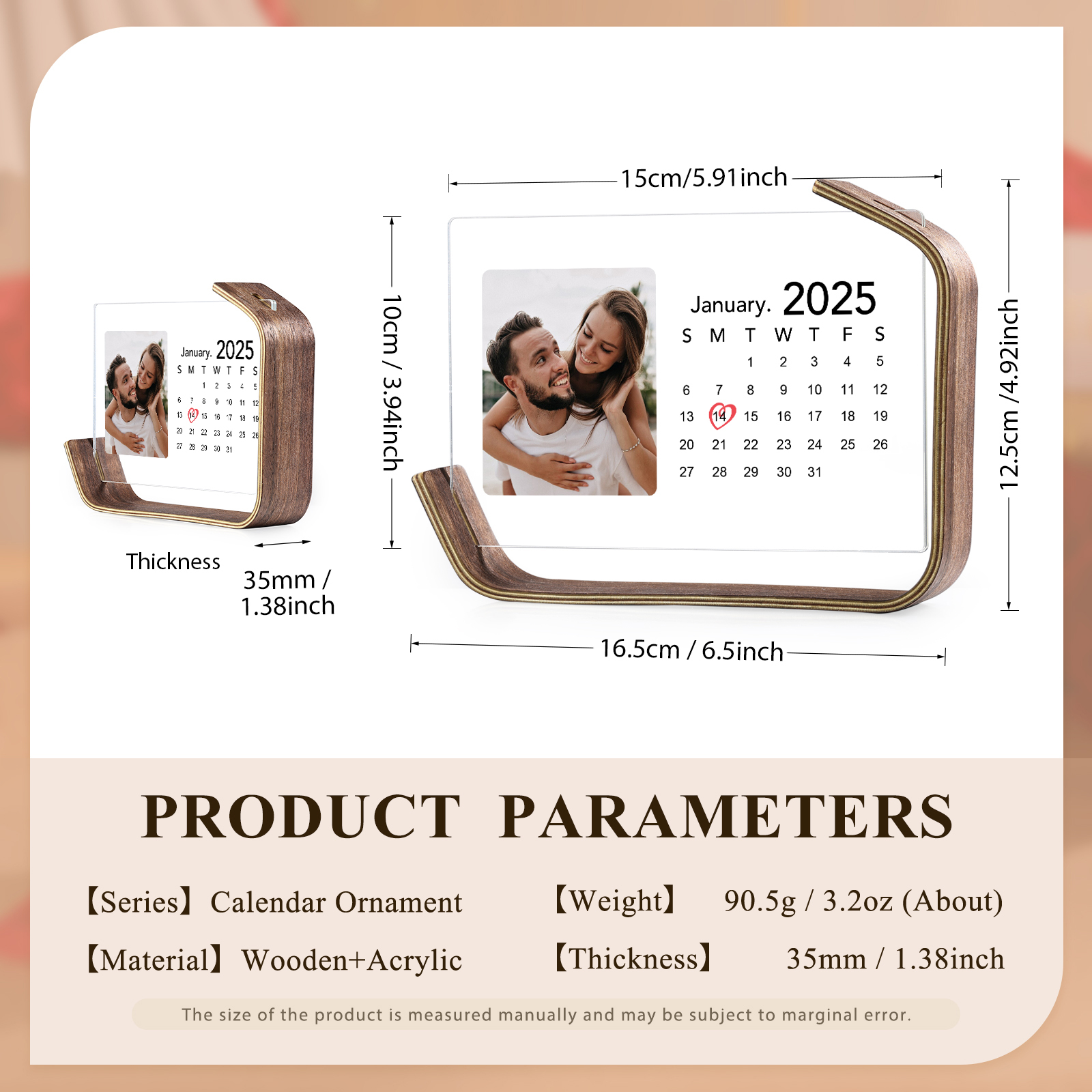 Personalised Photo Plaque Your Special Date Your Story Custom 1 Photo and 1 Date Valentine’s Day Gift