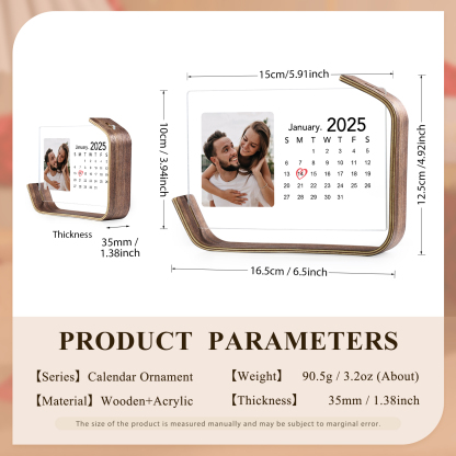 Personalised Photo Plaque Your Special Date Your Story Custom 1 Photo and 1 Date Valentine’s Day Gift