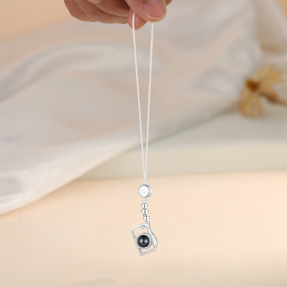 Personalised Projection Mobile Phone Strap Heart & Camera Shaped Gift for Lover