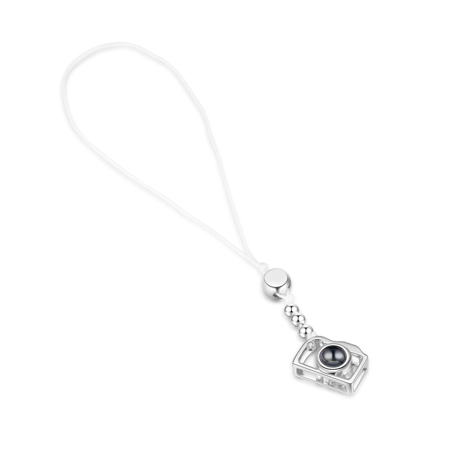 Personalised Projection Mobile Phone Strap Heart & Camera Shaped Gift for Lover