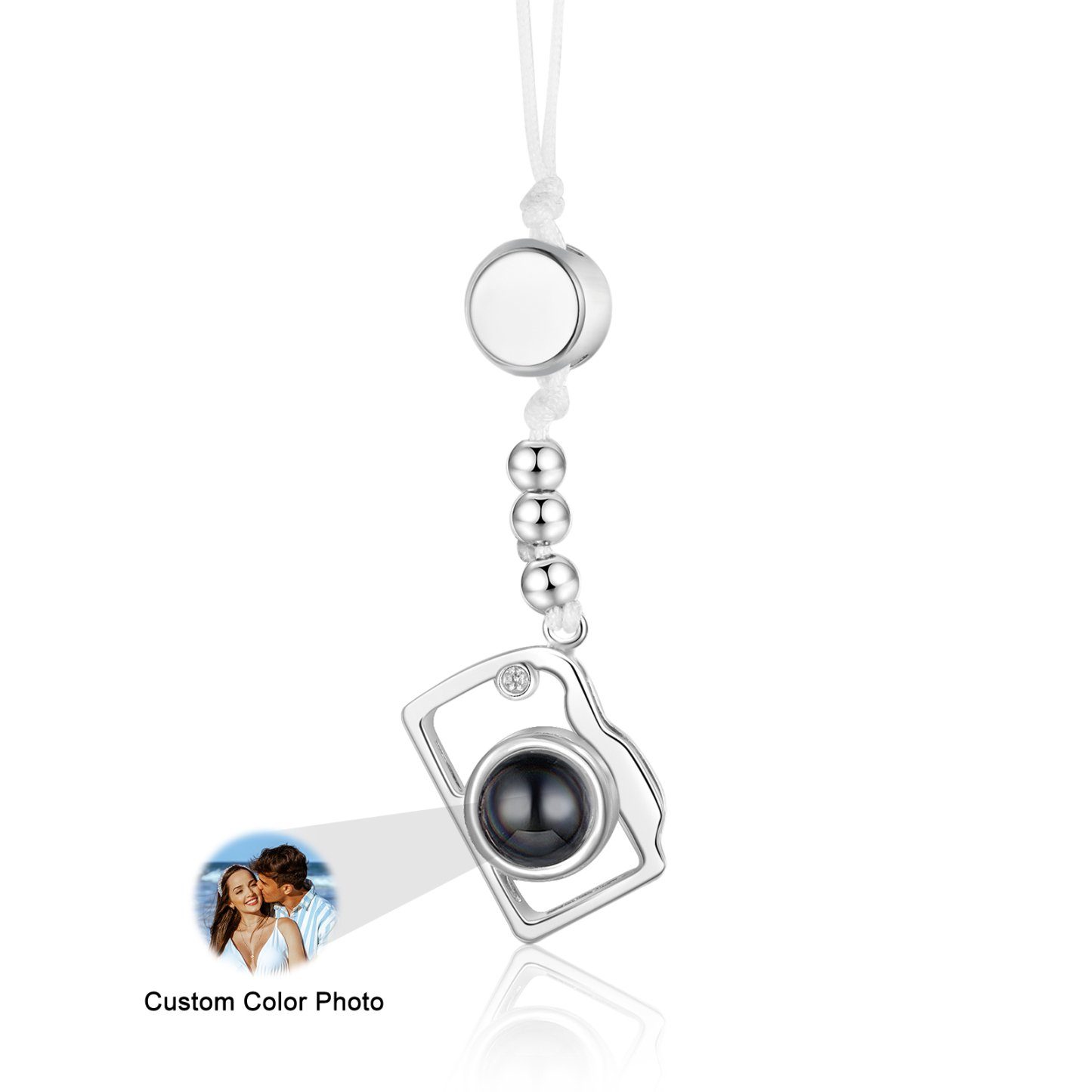 Personalised Projection Mobile Phone Strap Heart & Camera Shaped Gift for Lover