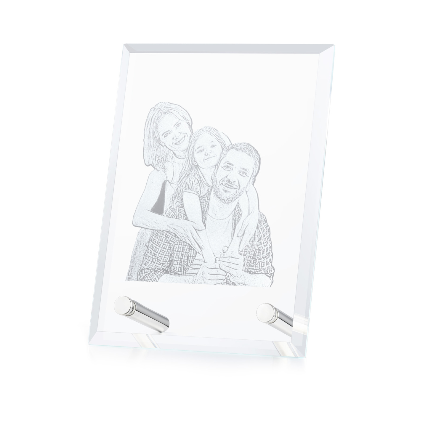 Personalised Crystal Photo Frame Plaque Timeless Valentines Day Gift for Couples