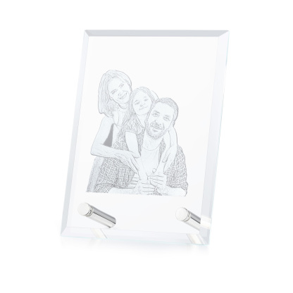 Personalised Crystal Photo Frame Plaque Timeless Valentines Day Gift for Couples