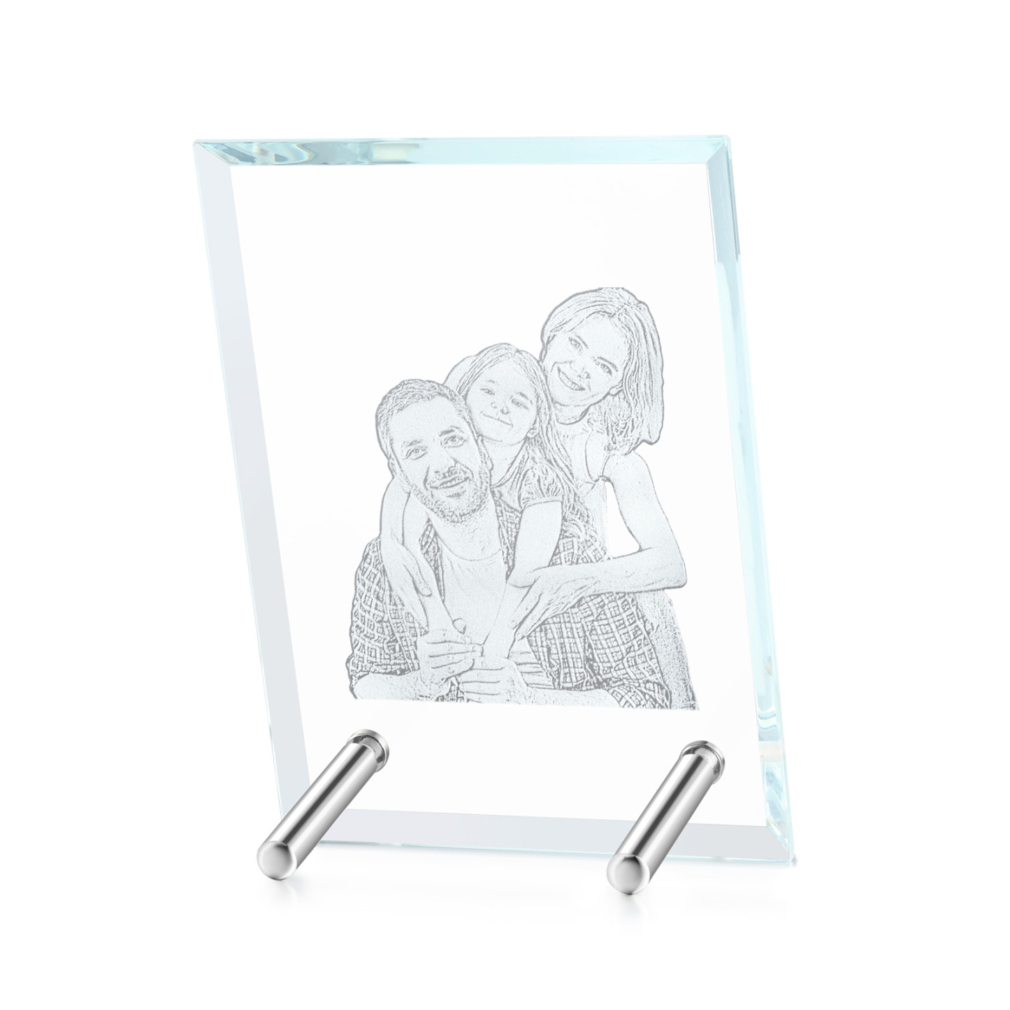 Personalised Crystal Photo Frame Plaque Timeless Valentines Day Gift for Couples