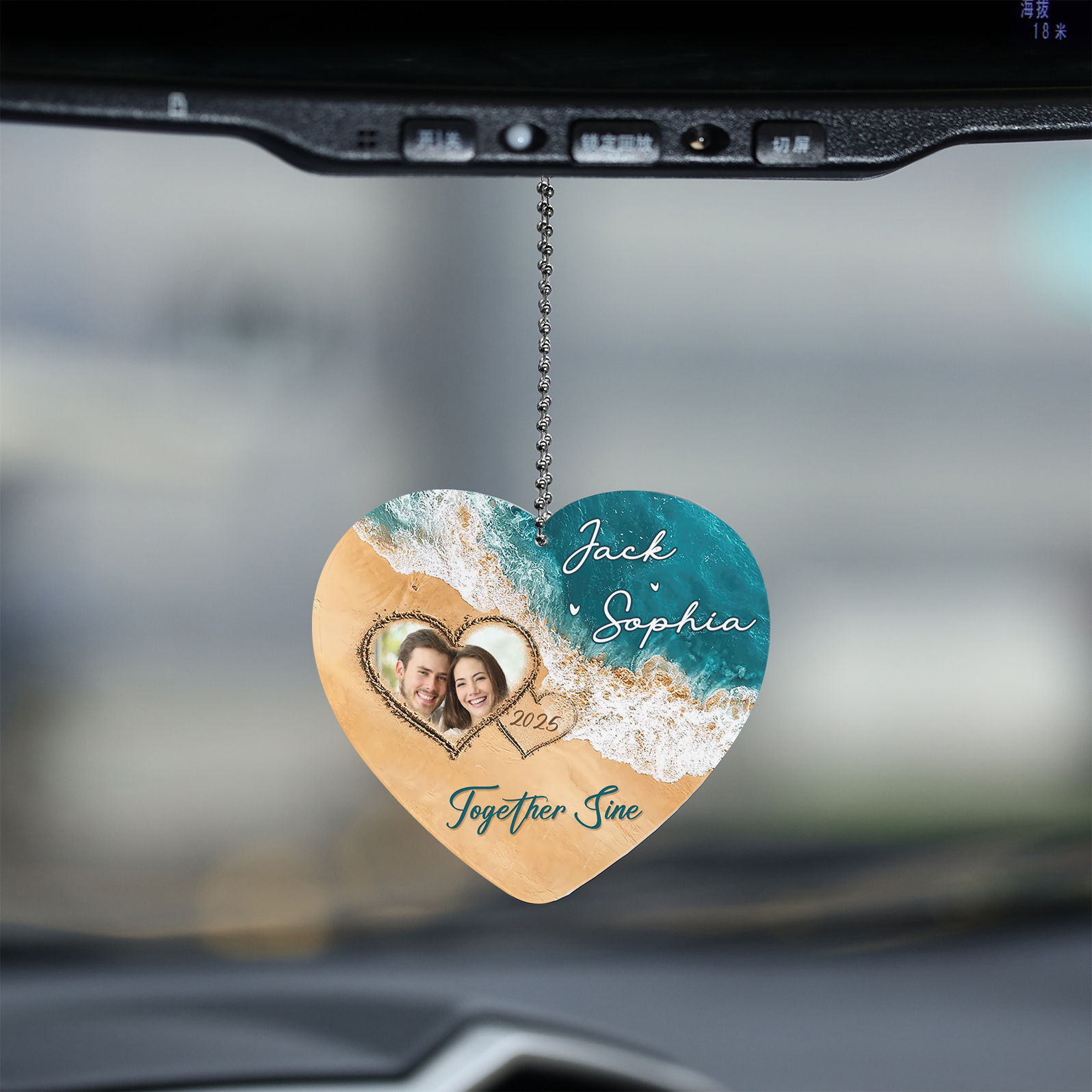 Personalised Acrylic Ornament Together Since Custom Gift for Your Lover