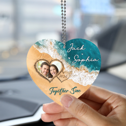 Personalised Acrylic Ornament Together Since Custom Gift for Your Lover