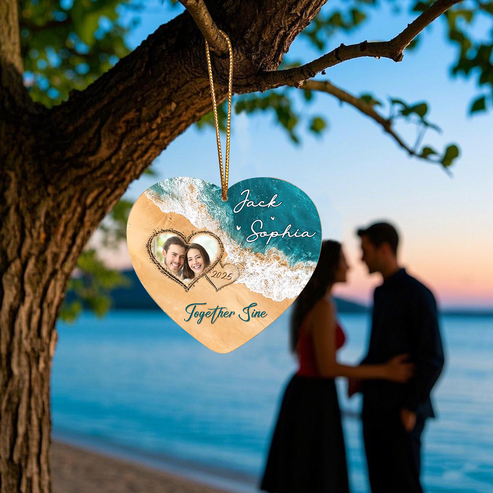 Personalised Acrylic Ornament Together Since Custom Gift for Your Lover