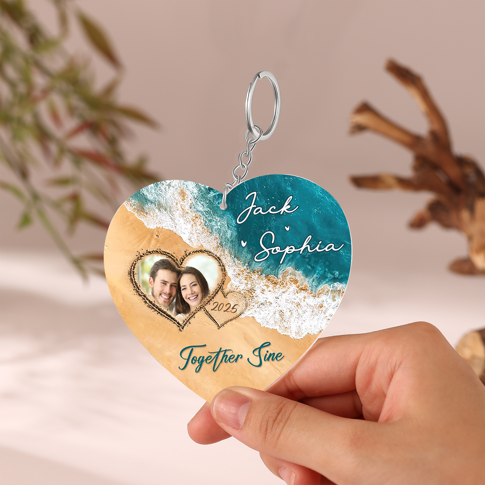 Personalised Acrylic Ornament Together Since Custom Gift for Your Lover
