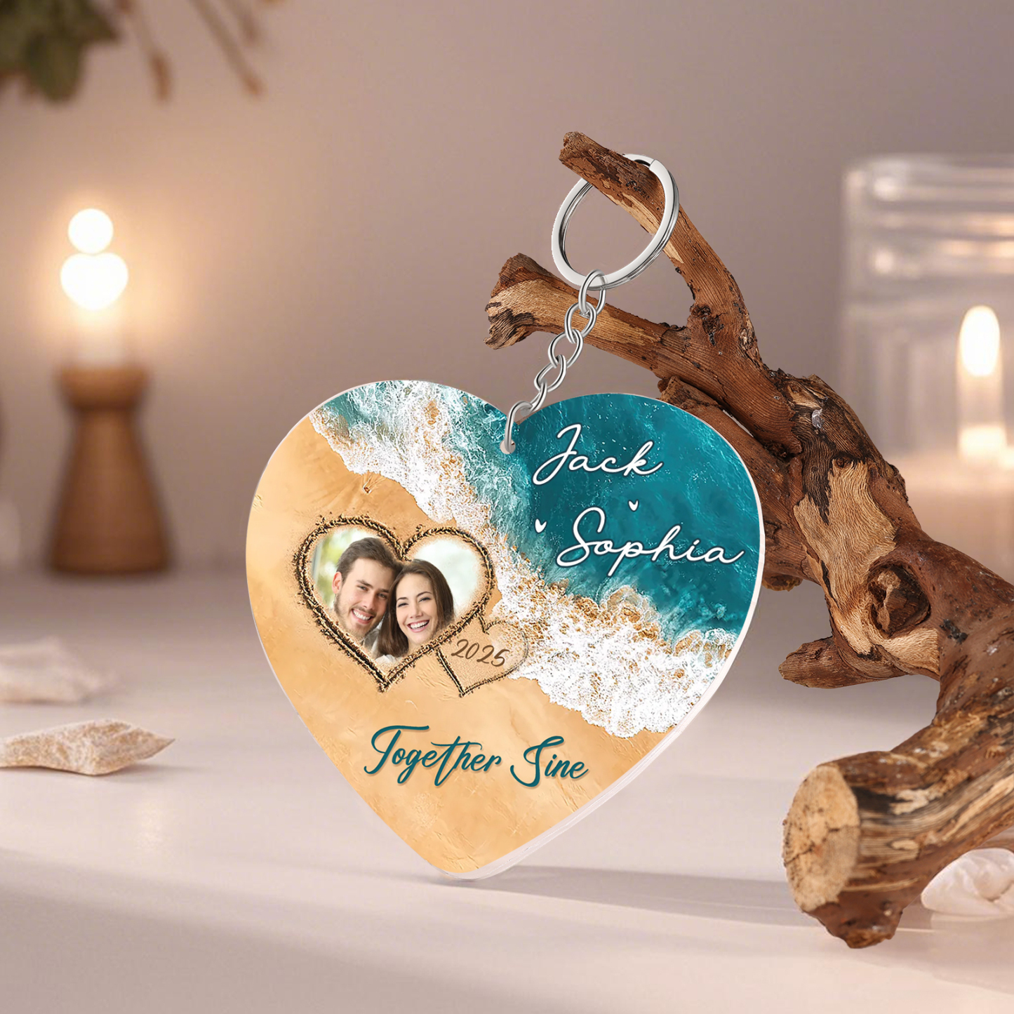 Personalised Acrylic Ornament Together Since Custom Gift for Your Lover