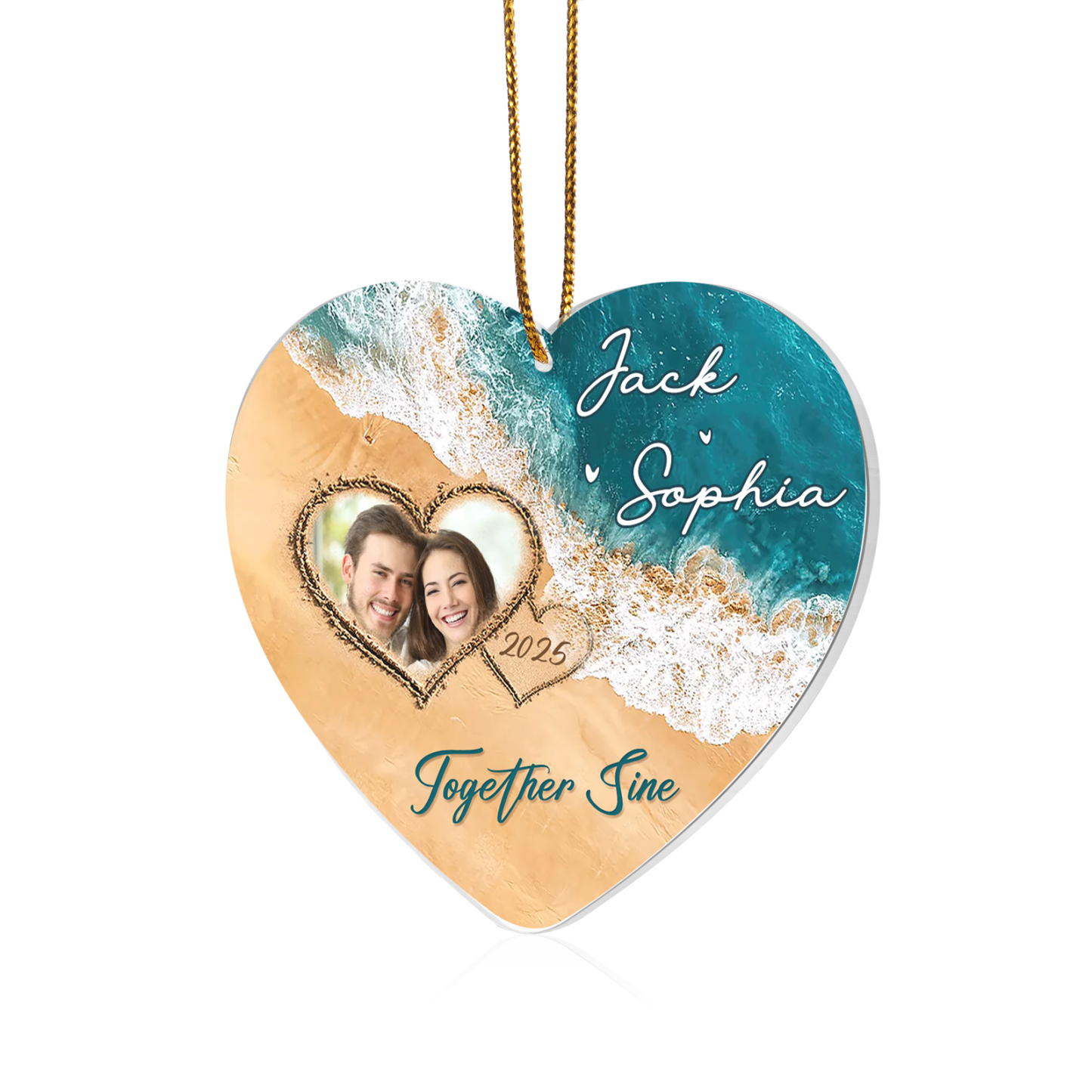 Personalised Acrylic Ornament Together Since Custom Gift for Your Lover