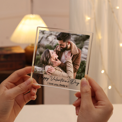 Personalised Photo Acrylic Plaque Custom 1 to 6 photos Gift for Couple