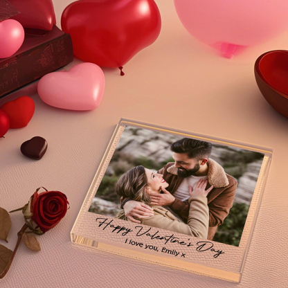 Personalised Photo Acrylic Plaque Custom 1 to 6 photos Gift for Couple