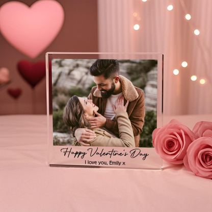 Personalised Photo Acrylic Plaque Custom 1 to 6 photos Gift for Couple