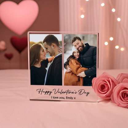 Personalised Photo Acrylic Plaque Custom 1 to 6 photos Gift for Couple