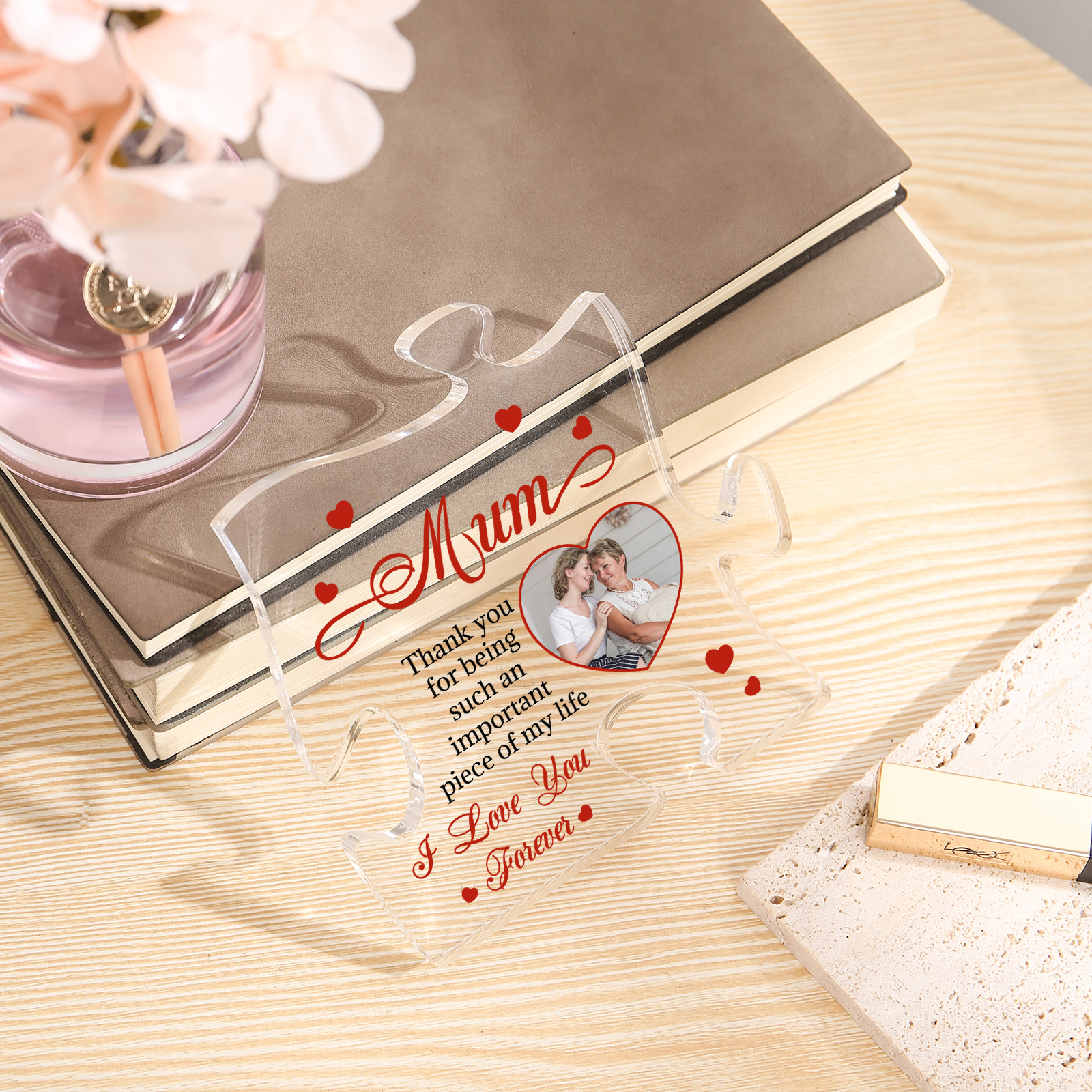 Personalised Puzzle Acrylic Plaque Thank You for Being Such an Important Piece of My Life Gift for Mom | Jessemade