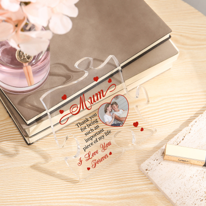 Personalised Puzzle Acrylic Plaque Thank You for Being Such an Important Piece of My Life Gift for Mom | Jessemade