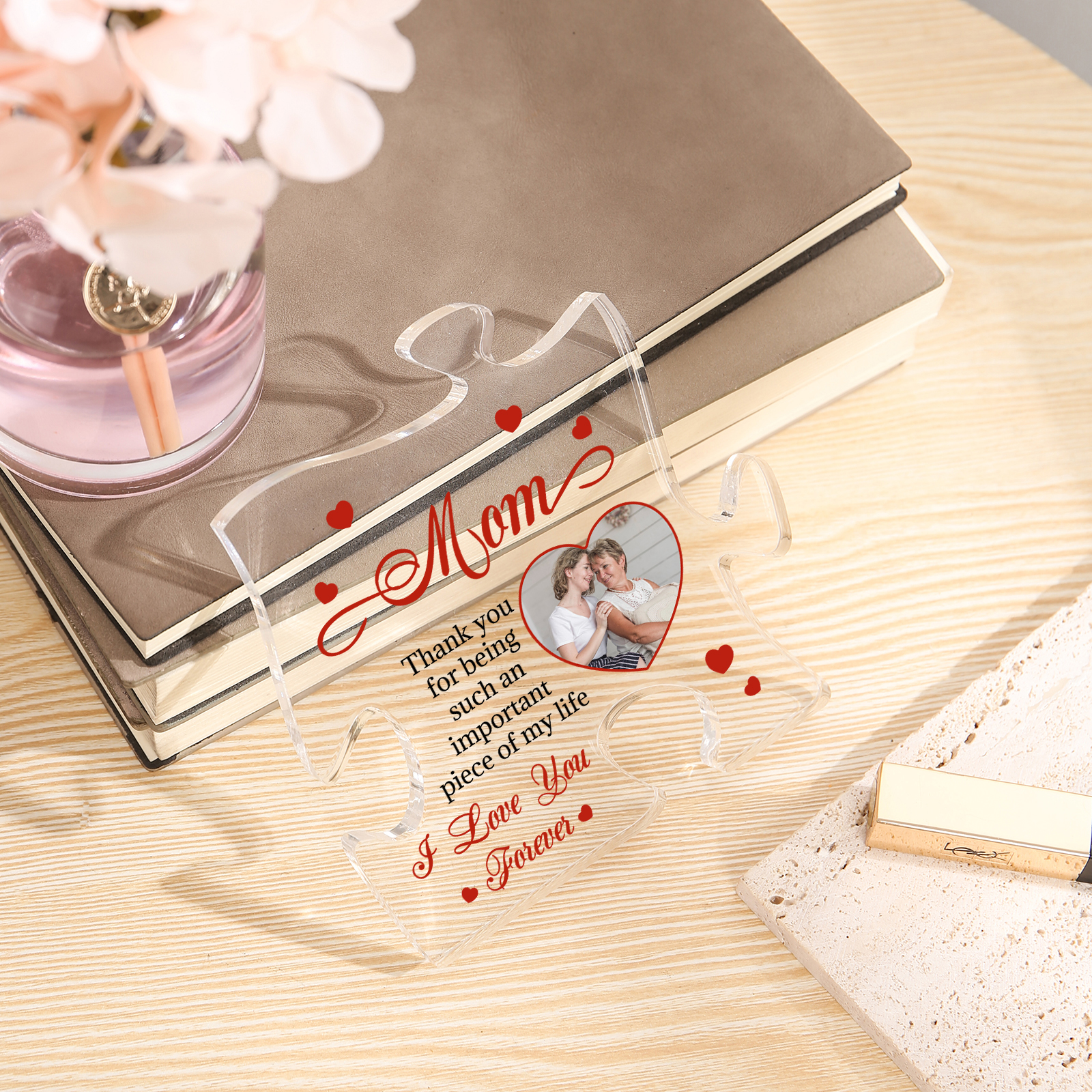 Personalised Puzzle Acrylic Plaque Thank You for Being Such an Important Piece of My Life Gift for Mom | Jessemade