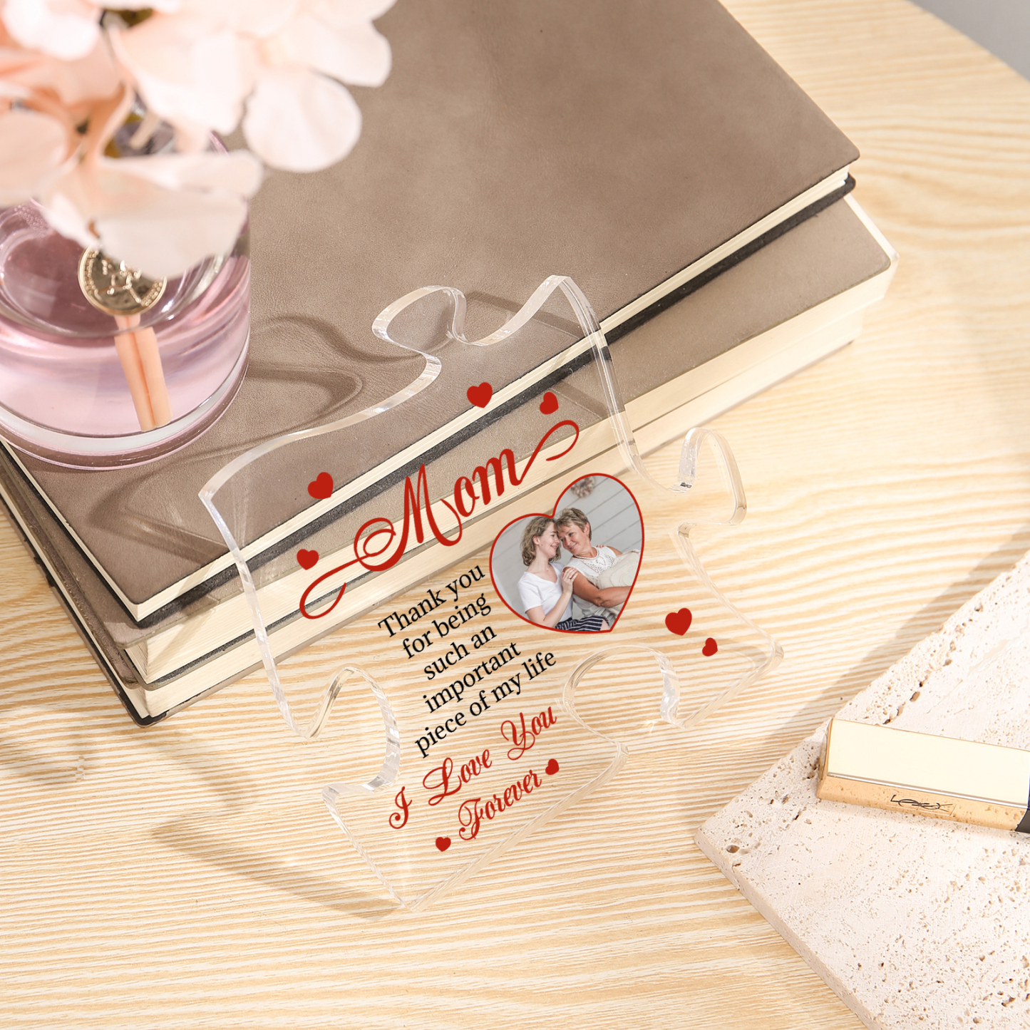 Personalised Puzzle Acrylic Plaque Thank You for Being Such an Important Piece of My Life Gift for Mom | Jessemade