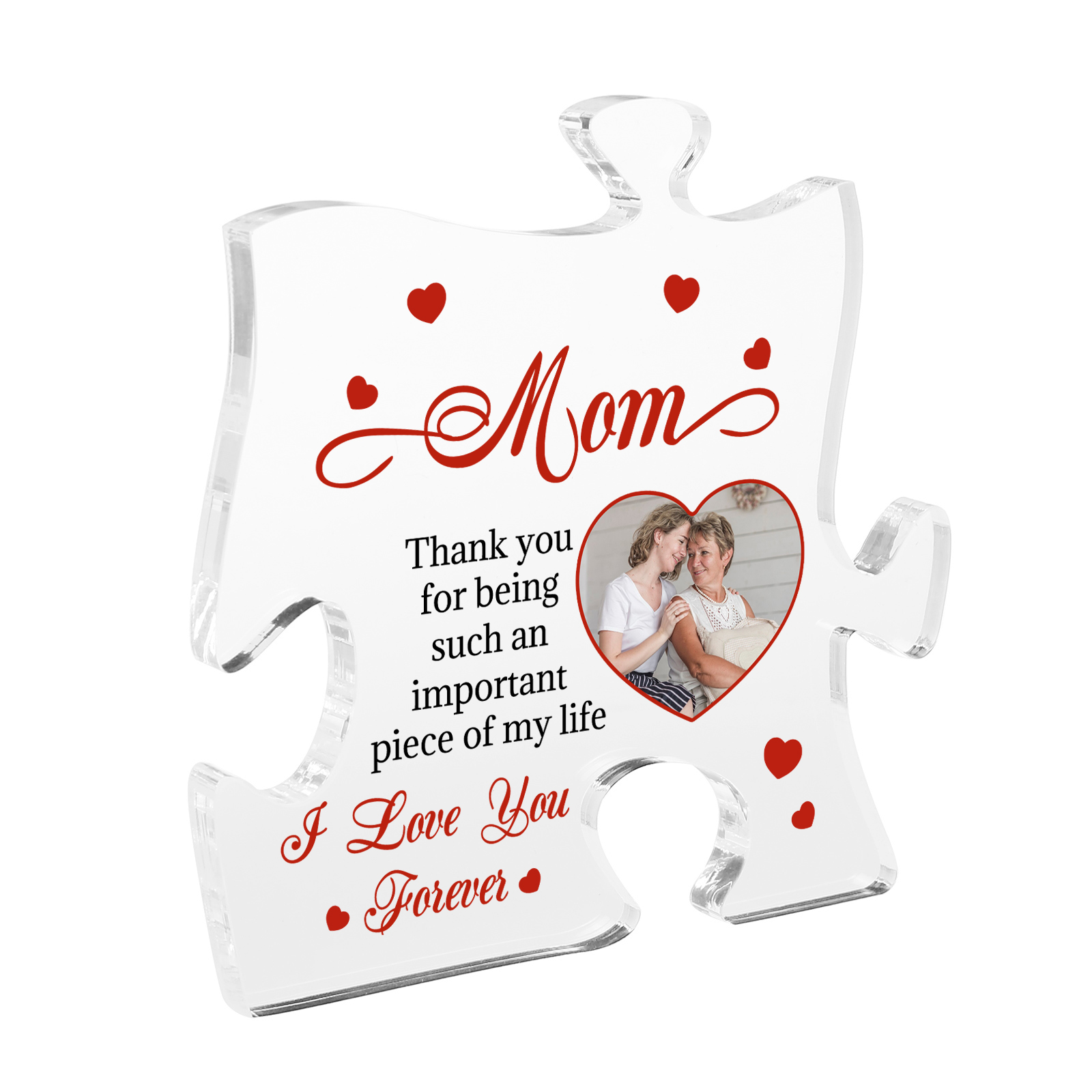 Personalised Puzzle Acrylic Plaque Thank You for Being Such an Important Piece of My Life Gift for Mom | Jessemade