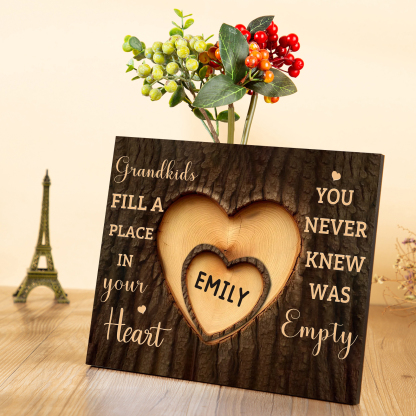 Personalised Wooden Plaque Grandkids Fill a Place in Your Heart Custom 1-7 Names Gift for Grandparents | Jessemade