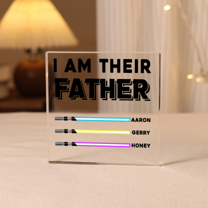 Personalised Acrylic Plaque I Am Their Father Custom Lightsaber Gift for Dad | Jessemade
