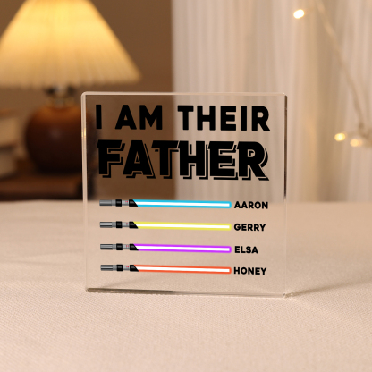 Personalised Acrylic Plaque I Am Their Father Custom Lightsaber Gift for Dad | Jessemade