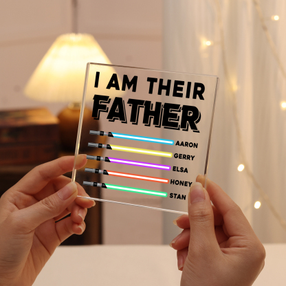 Personalised Acrylic Plaque I Am Their Father Custom Lightsaber Gift for Dad | Jessemade